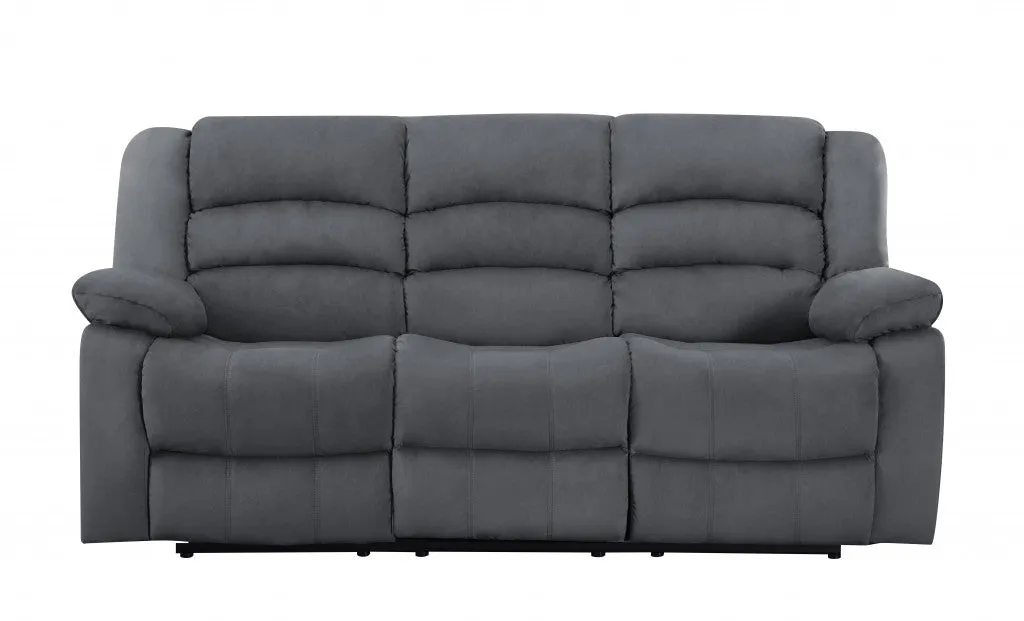 120" Contemporary Gray Fabric Sofa Set By Homeroots