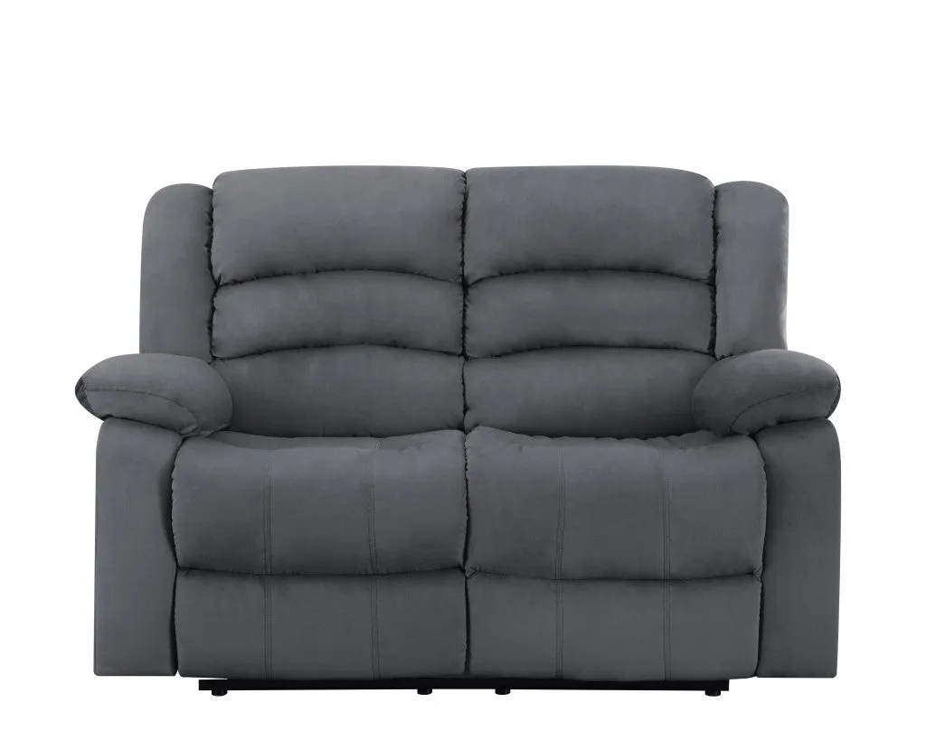 120" Contemporary Gray Fabric Sofa Set By Homeroots