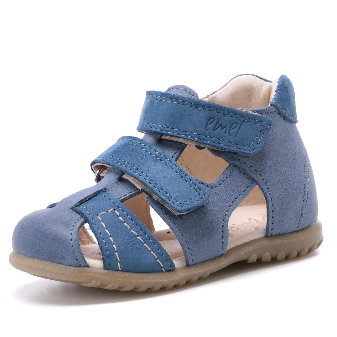 (2437-14) Emel blue closed sandals