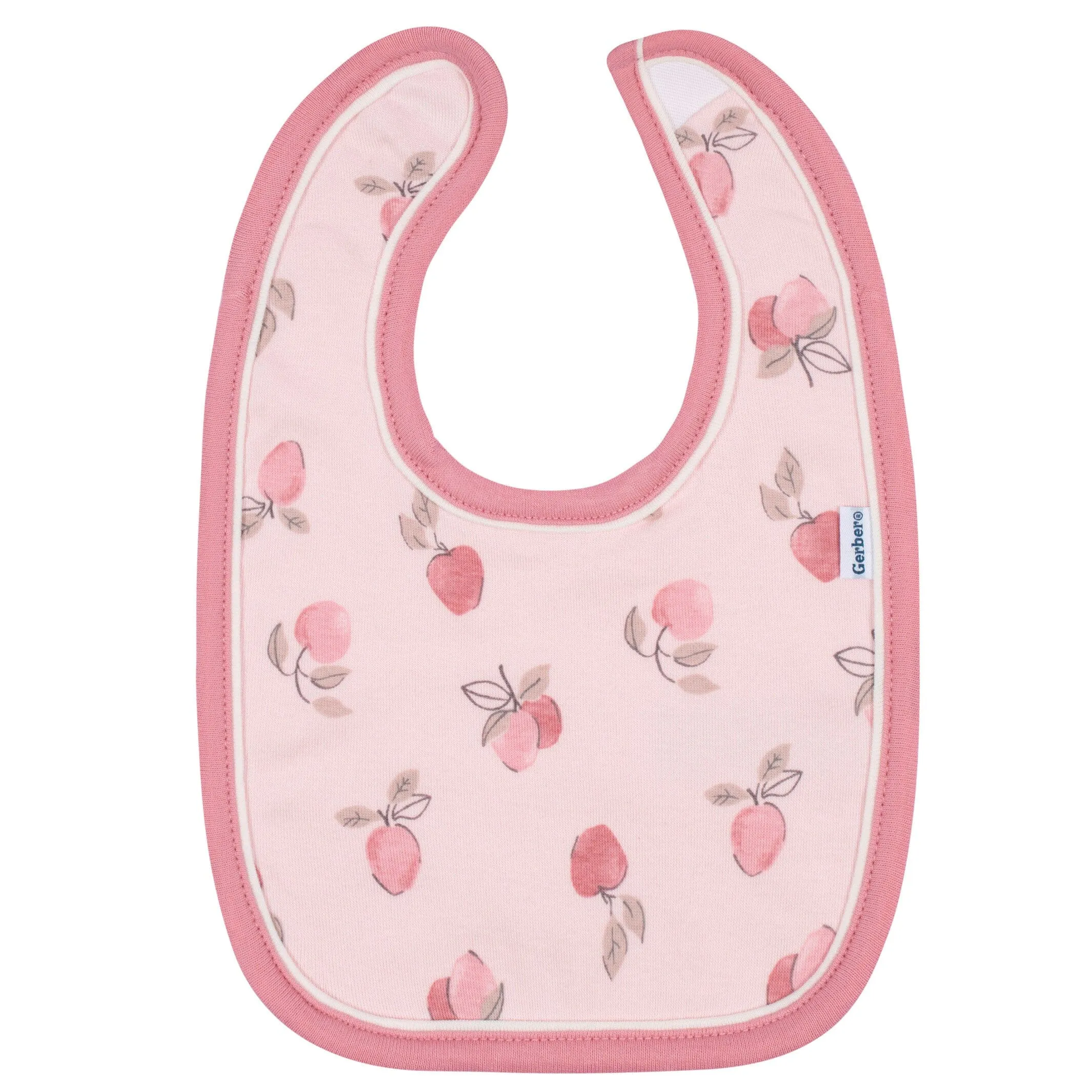 3-Piece Baby Girls Appley Sweet Bibs & Burpcloth Set