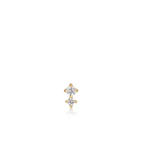 Ania Haie Gold Double Sparkle Barbell Single Earring