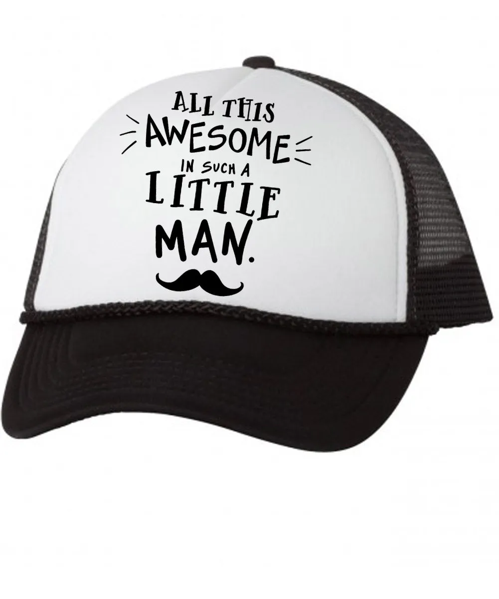 Awesome Little Man Mesh Trucker Hat Baby Toddler Infant Kids Boy