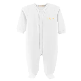 Baby Club Chic - Three Little Ducks Embroidered Footie