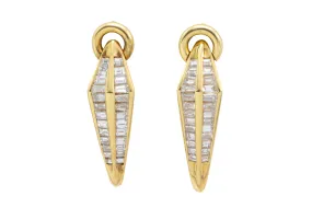 Baguette diamond earrings