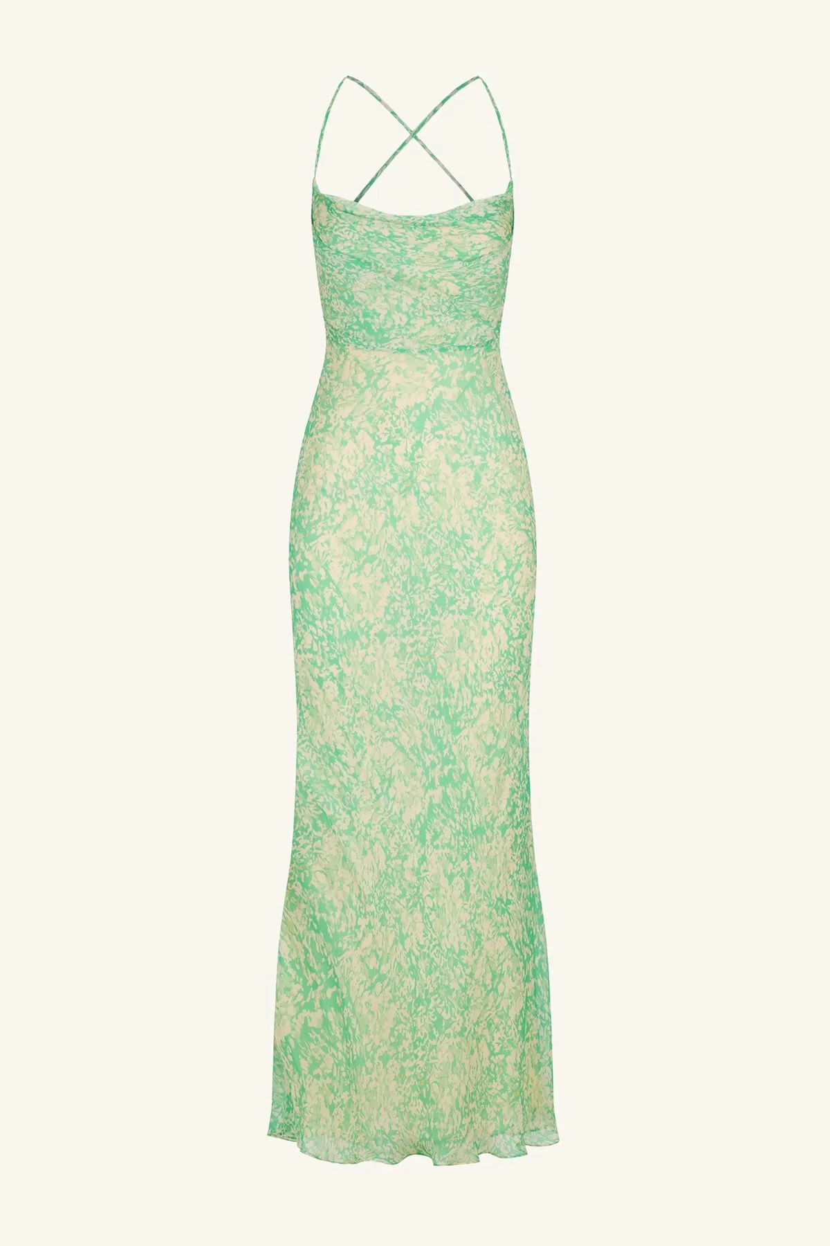 BELVEDERE LACE BACK BIAS MAXI DRESS