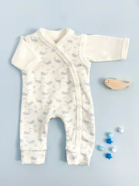 Dungaree & Top Set, Ocean Blue, Premium 100% Organic Cotton