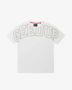 GEEDUP TEAM LOGO TEE WHITE GREY TEE