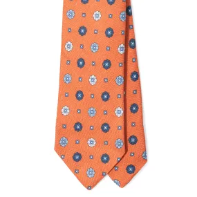 Linen Printed Tipped Tie