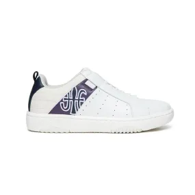 Men's Icon 2.0 White Purple Logo Leather Sneakers 06512-065