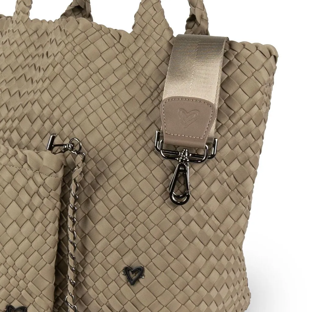 NEW: London Large Woven Tote - Stone