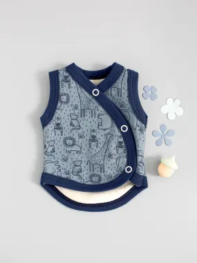 Premature Baby Vest, Safari Friends