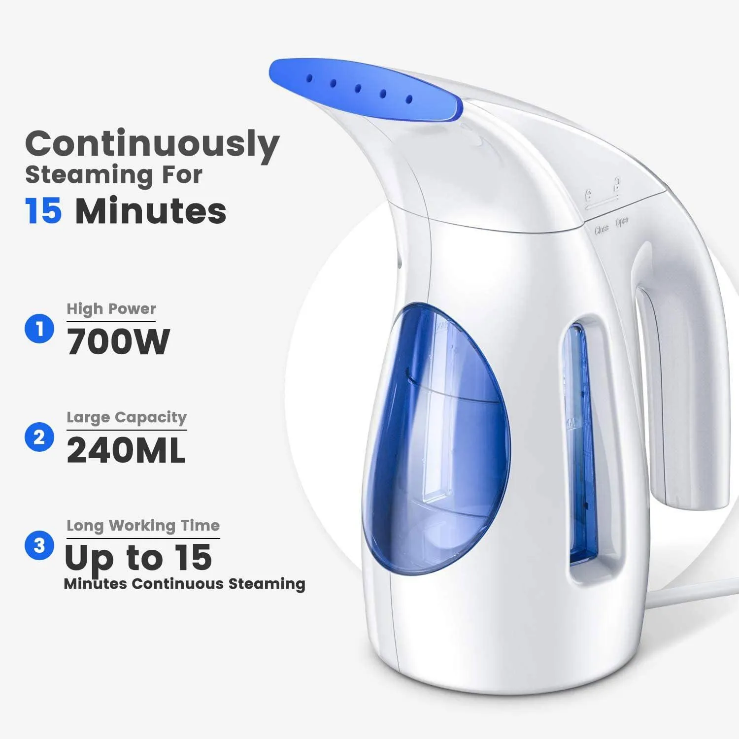 Steamer for Clothes, Handheld Travel Clothing Steamer.