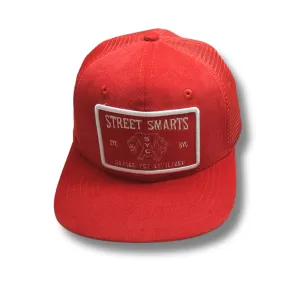 Street Smarts Corduroy Paisley Trucker Hat – Red