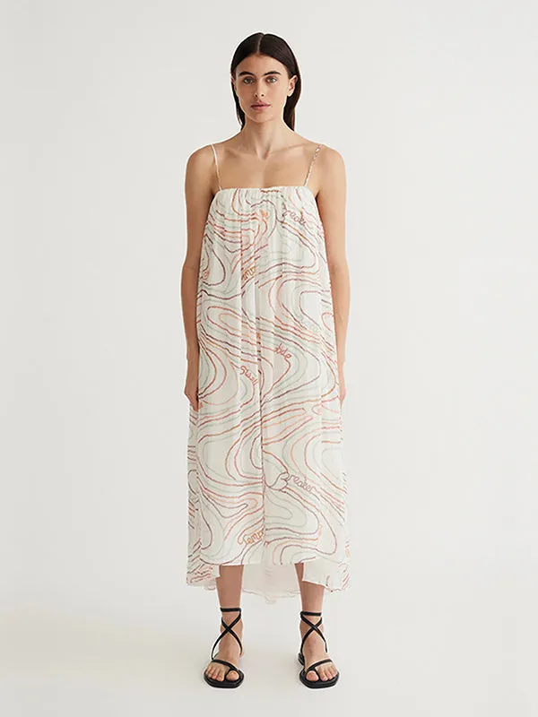 Surge Gathered Bust Line Dress In Zest