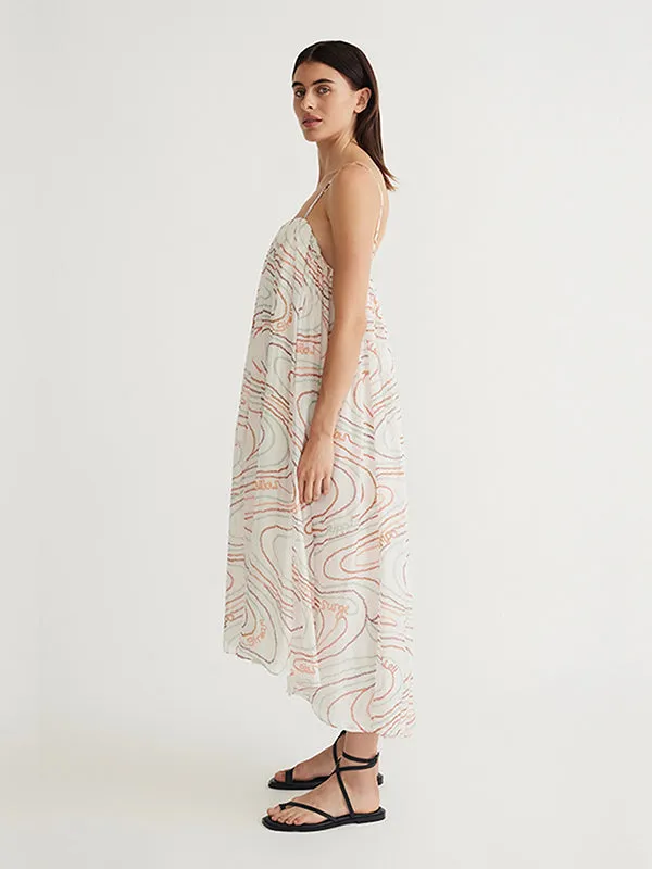 Surge Gathered Bust Line Dress In Zest