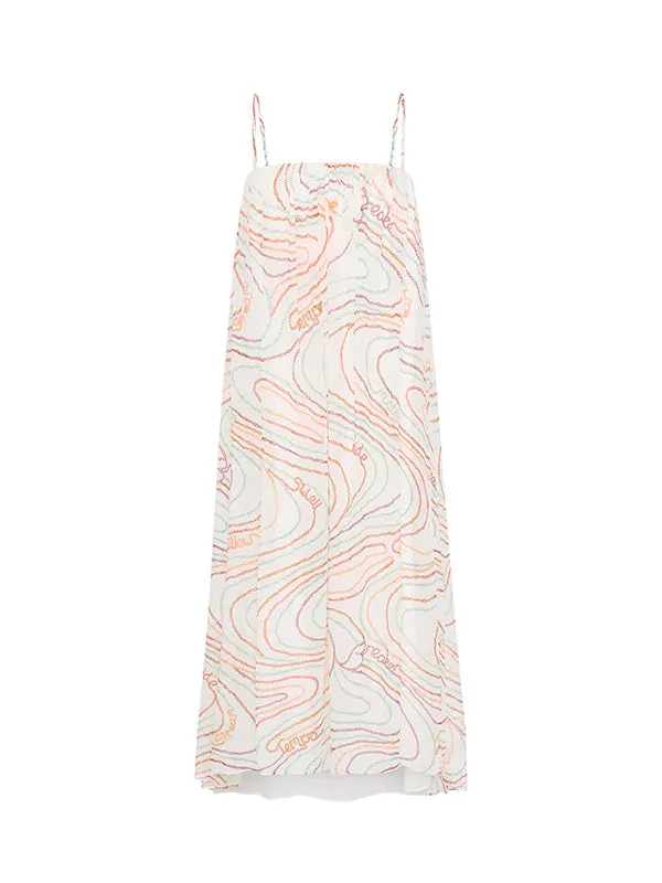 Surge Gathered Bust Line Dress In Zest